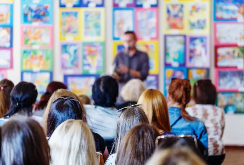 person speaking to a group